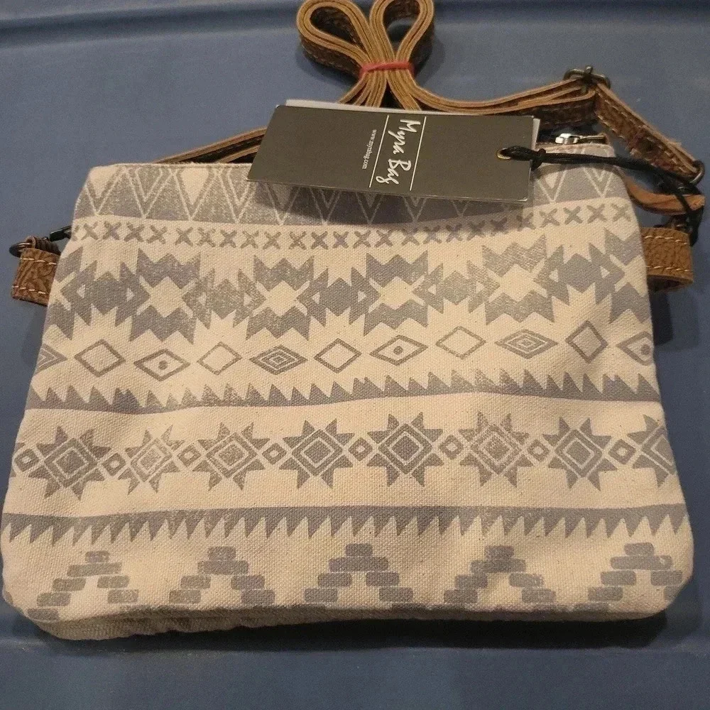 Myra Bag Hadzaz Canvas & Cowhide Crossbody Bag